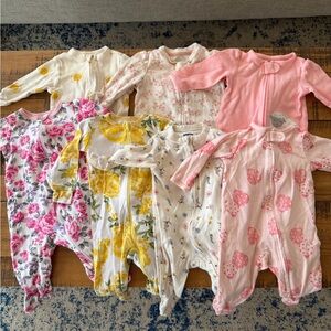 Baby Girl 3-6 Month Pajama Lot